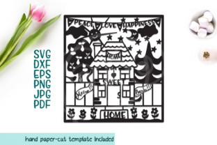 Home Sweet Home, Papercutting Template