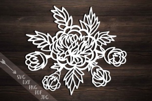 Peonies, Cutting Template, Peony Papercutting, Hand Cutting Templates, Flowers, Rose, Peonies Bouquet: A Practical Guide for Crafters and Designers