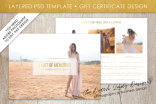 Photography Gift Certificate Template - Photo Gift Card - Layered .PSD Files - Design 31