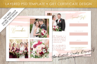 Photography Gift Certificate Template - Photo Gift Card - Layered .PSD Files - Design 40